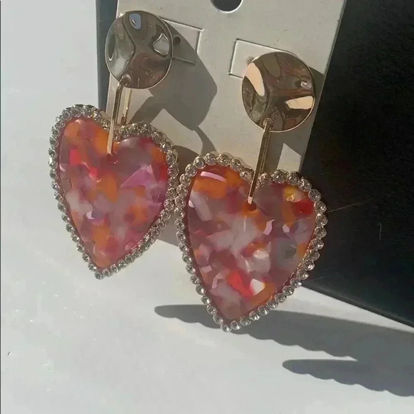 Heart Shaped Statement Earrings - Picture 6 of 6